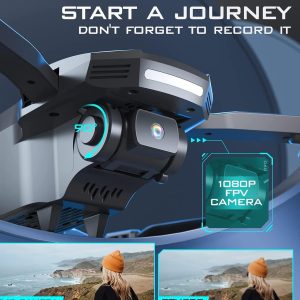 deerc d60 drones with camera for adults kids fpv 1080p hd video long battery life gravity sensor foldable hobby rc quadc