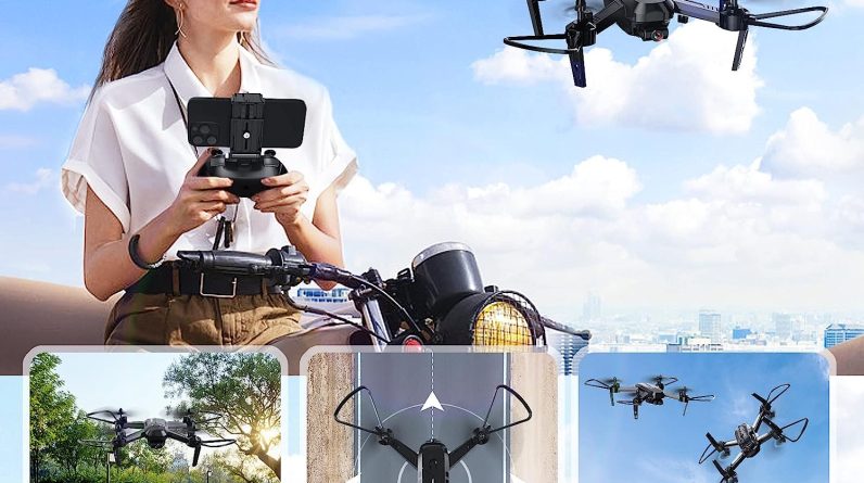 ferietelf t6 drone for adults 1080p hd rc drone fpv drone with camera 40 mins flight with wifi live video altitude hold 1 1