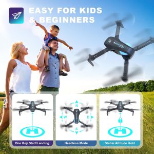drone with camera 1080p hd fpv foldable rc quadcopter with 90 adjustable lens gestures selfie one key start altitude hol 1
