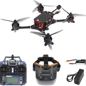 qwinout 215mm frame fpv racing drone 3 4s rtf with f4 v2 flight control fpv goggles 2205 2300kv motor 45a esc w flysky r