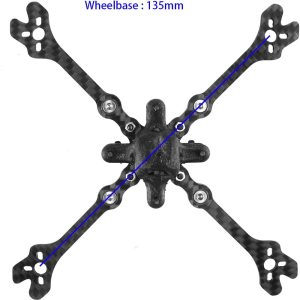 qwinout keel135 135mm carbon fiber x type toothpick 3mm arm thickness fpv tiny frame for fpv racing drone kit 1104 1506 1 1